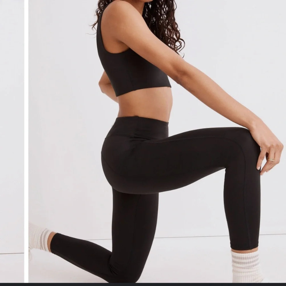 MADEWELL FLEX BLACK HIGH RISE 25” LEGGINGS